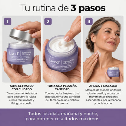 Crema para el cuello Antiedad  Luved® Tonifica y Reafirma